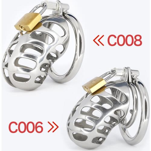316L Male Stainless Steel Chastity Device Cock Cage with Anti-Slip Ring Glans Lock Ring Penis Prison BDSM Sex Toys For Men