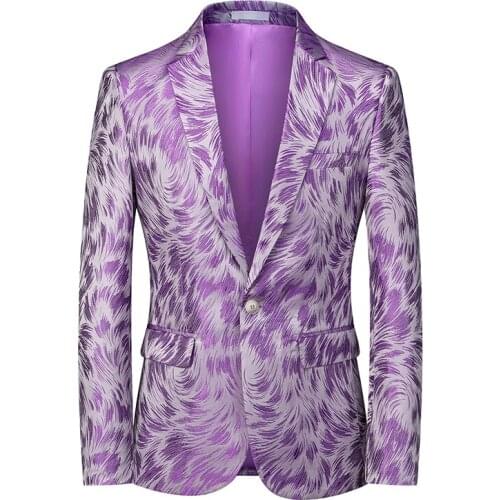 Men printing Slim Fit Office Blazer Jacket Fashion Solid Mens Suit Jacket Wedding Dress Coat Casual Business Male Suit Coat 6XL