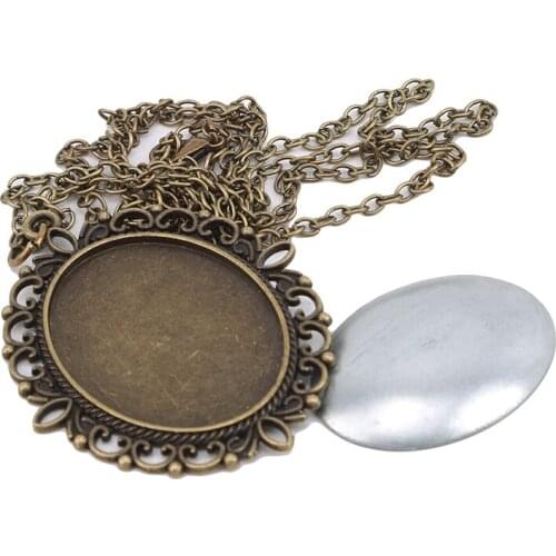 DIY Flower Embroidery Beginners Set European Retro Needlework Floral Pattern Cross Stitch Embroidery Necklace Hoop