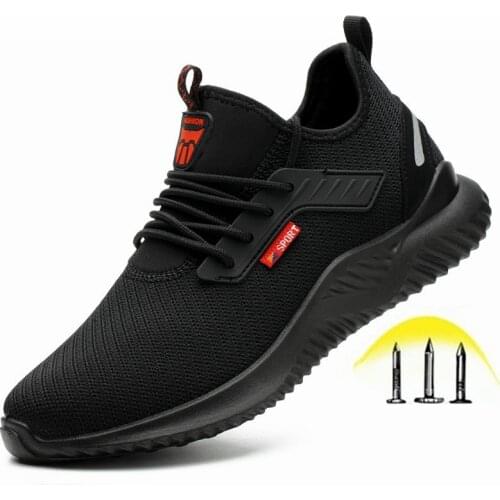 Indestructible Shoes Men Work Safety Shoes with Steel Toe Cap Puncture-Proof Protection Boots Lightweight Non-slip Sneakers