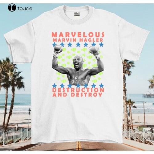 New Marvin Hagler Destruction And Destroy White Unisex S-2345Xl T-Shirt Cotten Tee Shirt