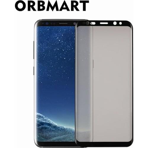 ORBMART 9H 3D Curved Full Screen Cover Privacy Premium Tempered Glass Protective Screen For Samsung Galaxy S8 S8 Plus S8