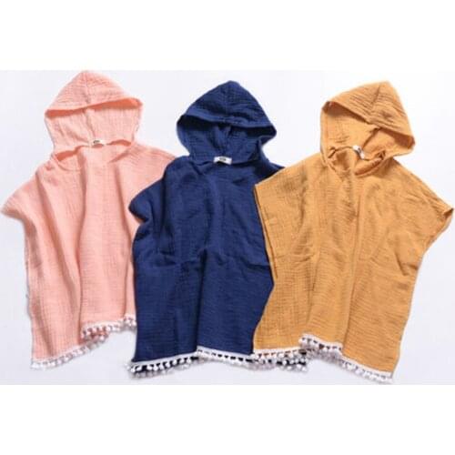 Coats Jackets Toddler Kids Baby Girl Long Cape Clothes Dress Hooded Tassel Cloak Solid Color Girls Poncho Jumper