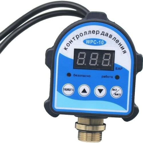 Russian Digital LED Display Water Pump Pressure Control Switch G1/4" G3/8" G1/2" WPC-10,Eletronic Controller Sensor With Adapter