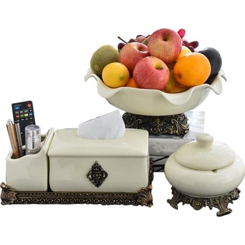 Nordic Simple Paper Towel Box Ceramic American Remote Controller Tea Table Receiving Box Multifunctional Drawing Box Living Room