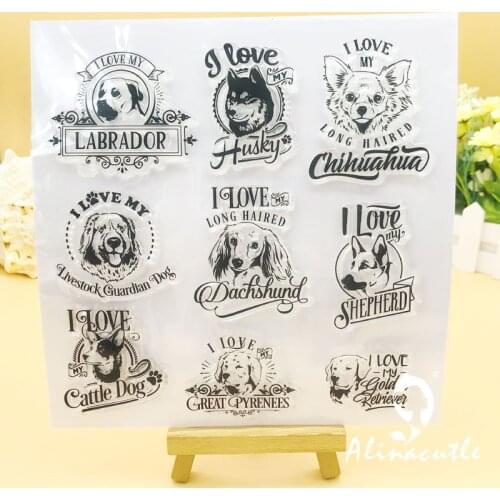 CLEAR STAMPS Pet Dogs Stamp Scrapbooking Card Album Paper Craft Rubber Roller Transparent Silicon Clear Stamp AlinaCraft