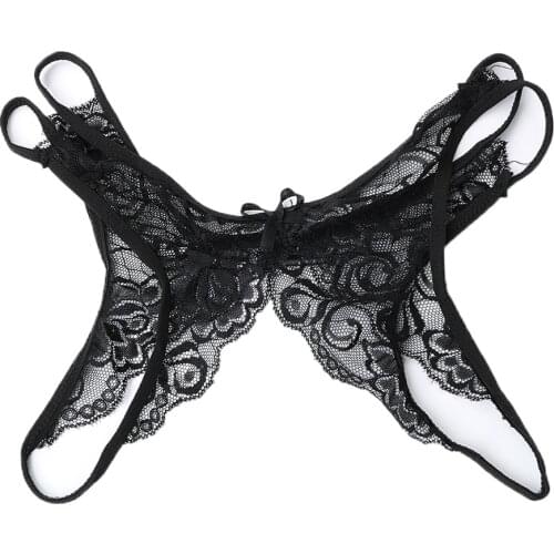 VATINE Sexy Open Crotch Panties Ladies Lace Lingerie Exotic Apparel Erotic Sex Toys for Women Sex Underwear Briefs