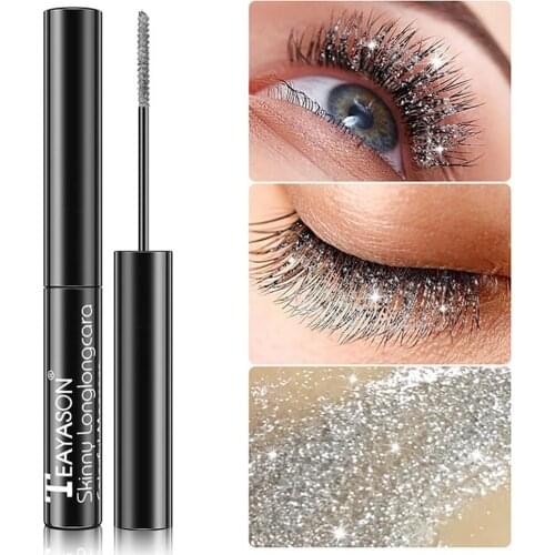 Shining Diamond Mascara Quick-drying Delicate Make-up For Ladies Shiny Eyelash Curling Gel Make Up Eye Lash Mascara Brush