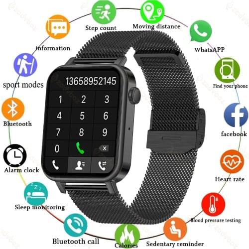 2021 New Smart Watch Men Full Touch Bluetooth Call Heart Rate BP Blood Oxygen Measurement Ladies Smart Bracelet For Huawei Phone