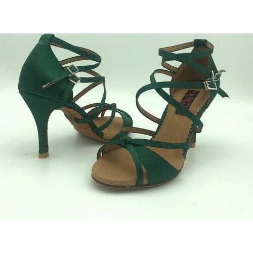 9cm heel Latin Dance Shoes For women Salsa shoes pratice shoes comfortable latin shoes 6209DG low heel high heel available