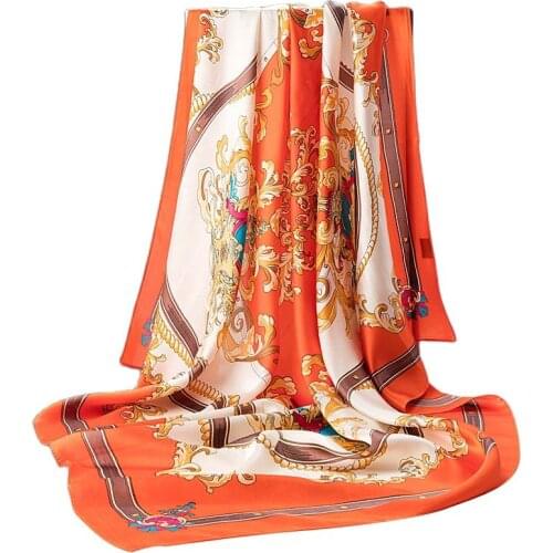 YHFJ110110 New Fashion Ladies 100% Silk Scarf Shawl 110 Square Scarf Women Shawl