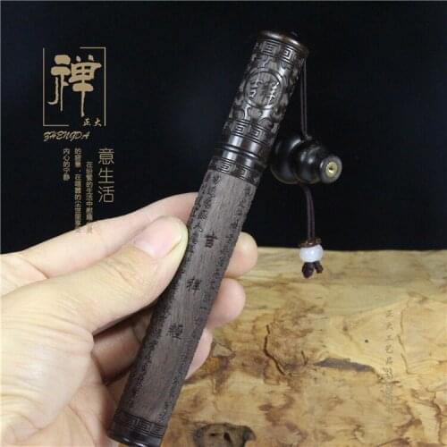Zhengda ebony short barrel incense incense standard carved gourd incense incense tube tube wooden gift package mail