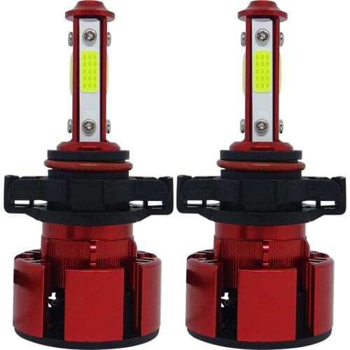 2Pcs H7 H11 LED Car Headlight Bulbs 6000K 8000 Lumens Auto Headlamp 4 Sides COB Chips LED Bulbs+Cooling Fan Waterproof Fog Lamp