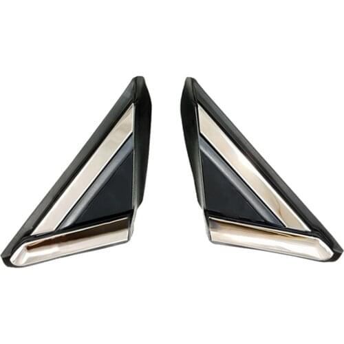 2PCS Car Front Window Door Mirror Triangle Cover Trim Panel Fit For Ford Fusion 2013 2014 2015 2016 2017 18