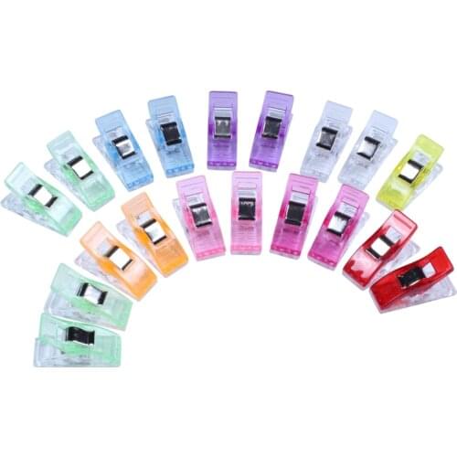 20Pcs Plastic Clip Stitching Sewing Quilt Clip Tool Food Bag Clip Color Random