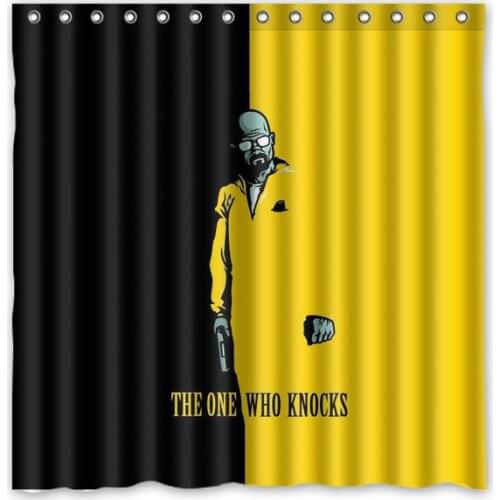 2016 Hot TV Play&Breaking Bad Background Waterproof Polyester Shower&Bath Curtain( 180X180CM)