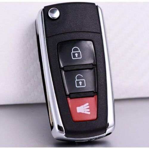 3 Button Modified Flip Folding Key Shell For Proton Keyless Entry Transponder Remote Car Key Cover Case With Left Blade