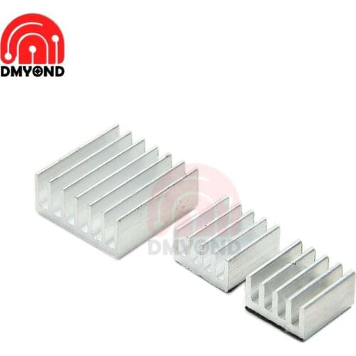 3pcs + Adhesive Raspberry Pi Heatsink Cooler Pure Aluminum Heat Sink Set Kit Radiator For Cooling Raspberry Pi 2 B CPU RAM LAN