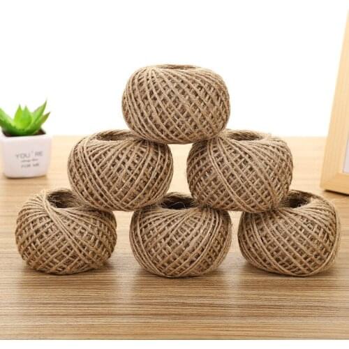 30M/roll Natural Jute Twine Burlap Hessian Cord String Hemp Rope DIY Craft Supplies Wedding Party Gift Wrapping Decoration