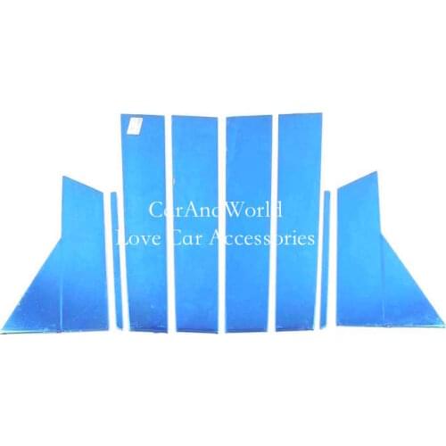 8PCS/Set Center Window Column Mirror Decorative Stainless B/C Pillar Cover Mouldings Trims For MG ZS 2016-2021 Car Accessories