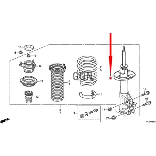 Shock Absorber 2012-Hon daC IIM OCI VIC Nitrogen Damper for Electric Vehicles Hatchback Fit Front and Rear Shock Absorbers