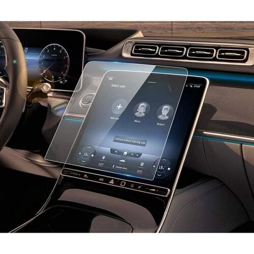 Car Console Navigation Screen Tempered Glass Protector Film for Mercedes-Benz S-Class W223 2021