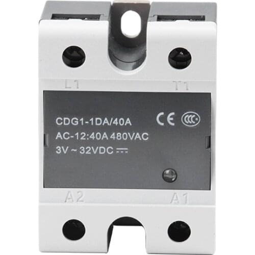 CDG1-1DA40A solid state Relay For Silicone hotbed parts Delixi Relais Single Phase DC Control AC CDG1-1DA 40A D4840 SSR-DA40