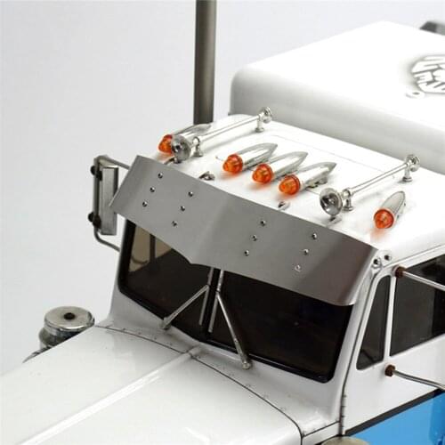 Metal Upgrade Visor Parts for RC 1/14 DIY TAMIYA King Hauler Tractor Truck Model RC Car Remote control car Modified Accessories