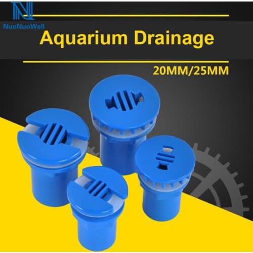 NuoNuoWell Aquarium Drainage System 20/25MM Bottom Bulkhead Connector With Gasket Fish Tank Pond Filter Water Cycle Fittings