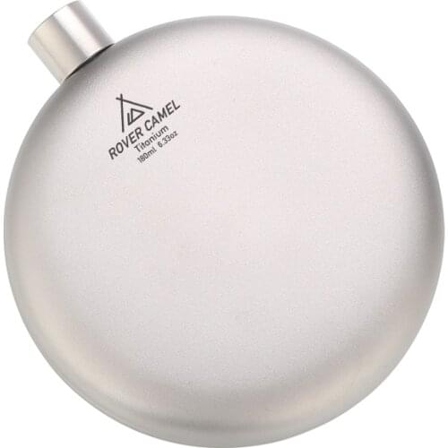Rover Camel Titanium Curved Flask Alcohol Drink Bottle outdoor hip flask 180ml