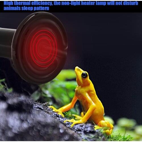 50/75W100/150W 110V Ceramic Heat Emitter No Harm No Light Infrared Heater Lamp for Lizard Aquarium Snake Pet Brooder