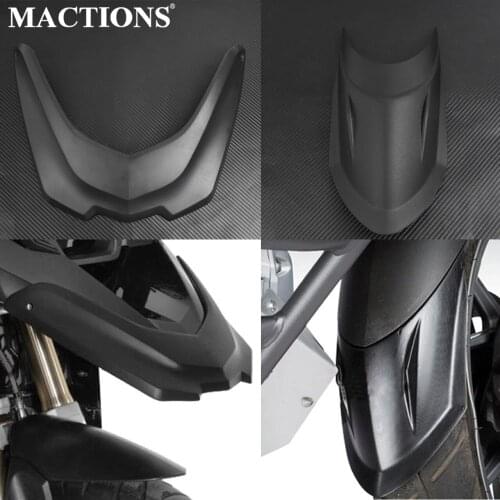 Set Black Motorcycle Front Mudguard Fender Rear Extender Extension For R1200GS LC 2013-2016, R1200GS Adventure 14-16