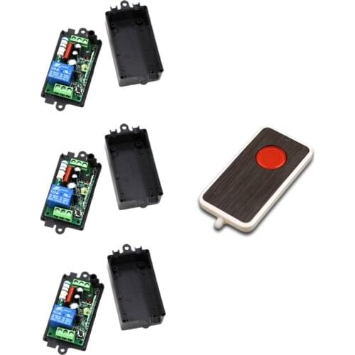 Best Price AC 110V 220V 1CH 10A Relay Receiver Wireless Remote Control Switch 1CH Transmitter +1 CH Receiver