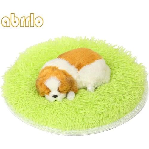 Abrrlo Round Dog Bed Washable Long Plush Warm Dog Kennel Cat House Super Soft Cotton Mats Sofa For Dog Chihuahua Pet Bed S/L
