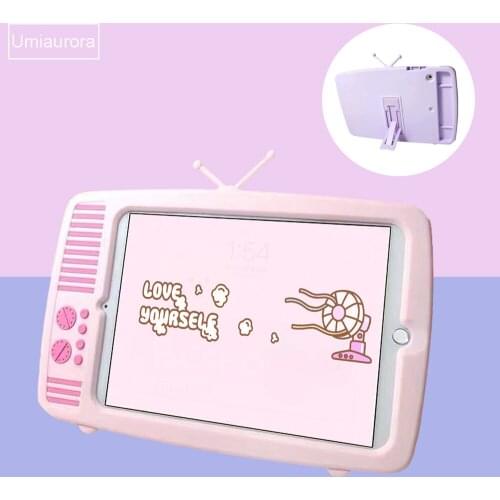 Cartoon Kids Tablet Case For iPad Mini 5 Pro 11 Air 2 3 4 10.9 Retro TV Silicon Funda Cover For iPad 7th 8th 10.2 2020 9.7 2018