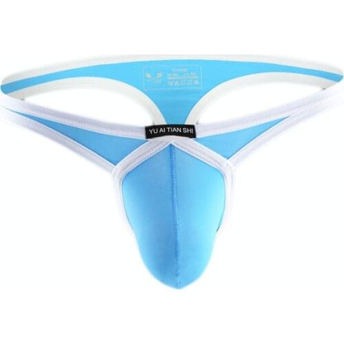 Mens Sexy Underwear Briefs Solid Gay Men Underwear Bulge G Strings Penis Pouch Thong Man Briefs Backless Man Tanga Jockstraps