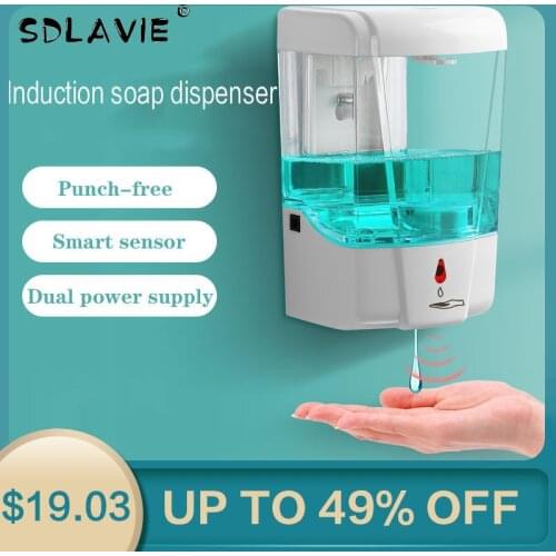 700ml Wall-Mounted Automatic Soap Dispenser Non-Contact Induction Hand Sanitizer Detergent Dispenser For Bathroom Kitchen