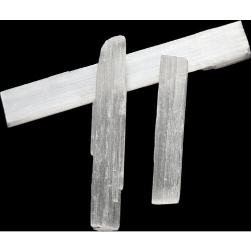 Irregular Shape Raw Gemstone Reiki Energy Jewelry Making White Selenite Wand Healing Stone Crystal Quartz Natural Gypsum Sticks