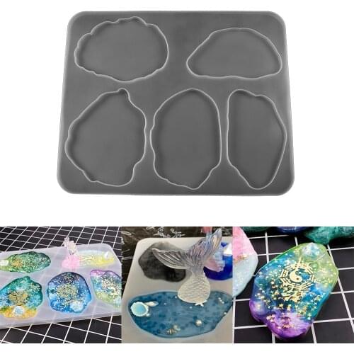 Irregular Cloud Shape Silicone Molds UV Epoxy Resin Mould Silicone Coaster Molds for DIY Craft Jewelry Making Table Decoration