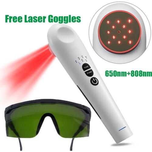 650nm+808nm Handheld Handy Cure B Repair deep Tissue Machine Home Unit Cold Laser Therapy Pain Relief Treatment Device