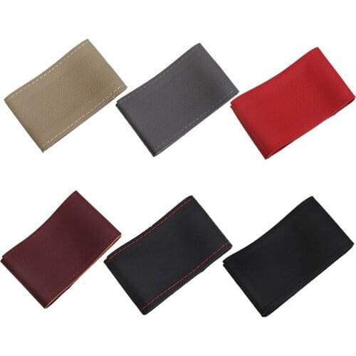 6 Colors Hand Sewing Car Steering Wheel Cover Wrap For 14.5" ( 37CM ) to 15" ( 38CM ) Braid on the Steering wheel Protector