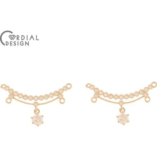 Cordial Design 30Pcs 18*33MM Jewelry Accessories/Charms For Necklace/Hand Made/Jewelry Findings Components/DIY Making/CZ Pendant