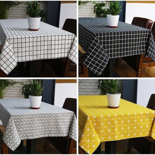 Wedding Party Table Cloth Rectangular Country Style Plaid Dining Table Cover Tablecloth Kitchen Home Decor Table Cloth Set Table