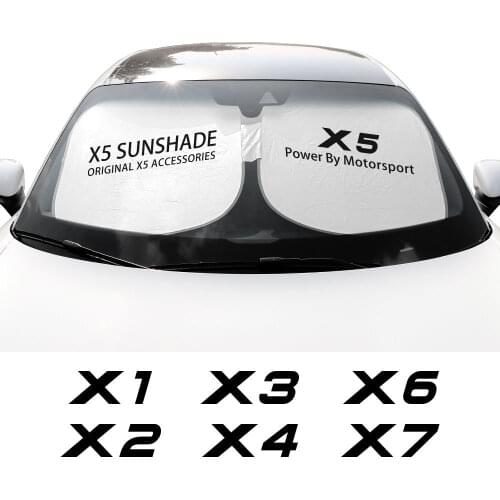 For BMW X1 F48 X2 F39 X3 F25 X4 F26 X5 E70 F15 G05 X6 E71 X7 G07 Car Windshield Sunshades Parasol Cover Auto Anti UV Reflector