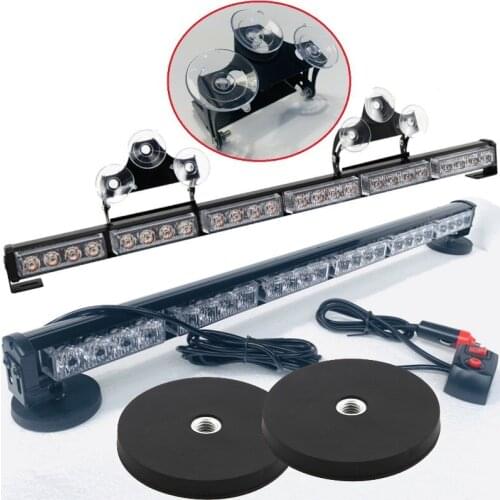 Slim LED bar Car Roof Advisor Beacon Strobe Flashing Security Warning Light Bar Emergency Light Magnetic Working Police Signals