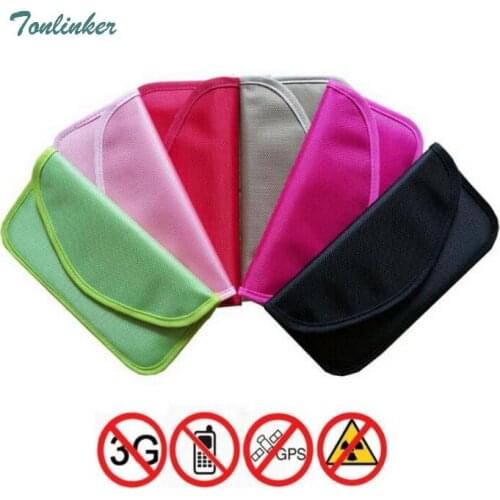 Tonlinker Colorful RFID Electromagnetic Shielding Car Key Bag Shielding Blocking Cover Multi-Function Remote Control Key Bag