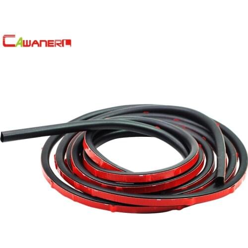 Cawanerl 2 Meter Small-D Auto Hood Door Rubber Seal Strip Weatherstrip Sound Insulation 200CM Car Sealing Strip Edge Trim