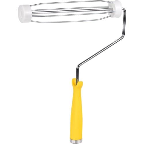 Uxcell 4 Wire Cage Paint Roller Frame 9 Inch Thread Handle for Wall Repair Painting to Paint Trim Door Edging Plaster