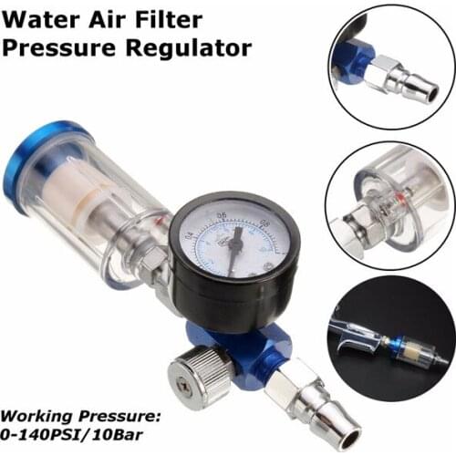 1/4" Air Regulator with Pressure Gauge Scratch Doctor Spray Gun Air Regulator Gauge Air Filter