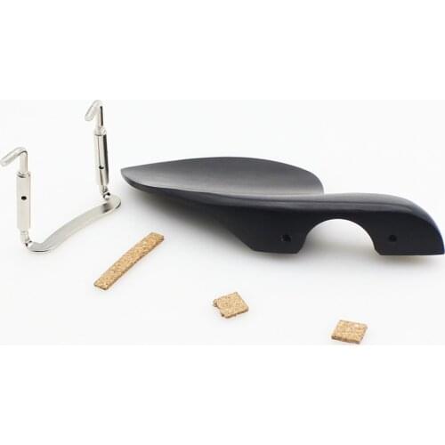 3/4 4/4 Black Violin Fiddle Chin Rest Chinrest Wood with Standard Bracket Professional Violin Parts Accessories